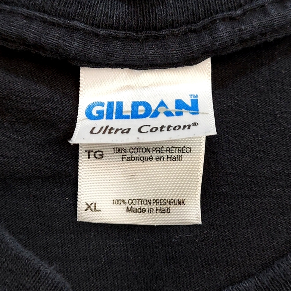 * Gildan Nebraska vs. Iowa Graphic Black T-Shirt, Men's Size XL, Like New - Picture 4 of 6